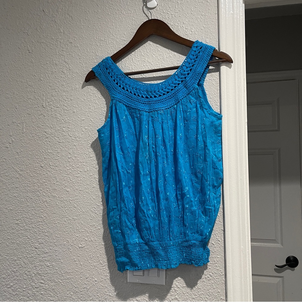 Jasmine Blue Sleeveless Women's Top S NWT - Picture 3 of 6